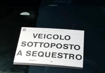 Ricognizione dei veicoli sequestrati e ancora giacenti presso le depositerie
